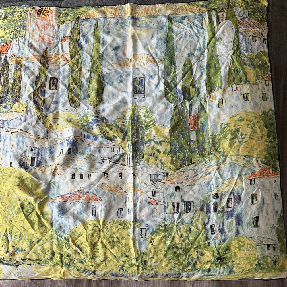 100% silk scarf - Klimt Church in Cassone
